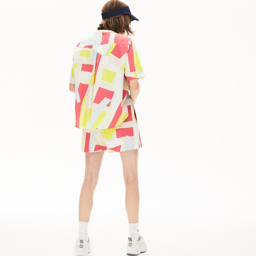 Women's Abstract-Print Cotton Blend Blouse / Lacoste