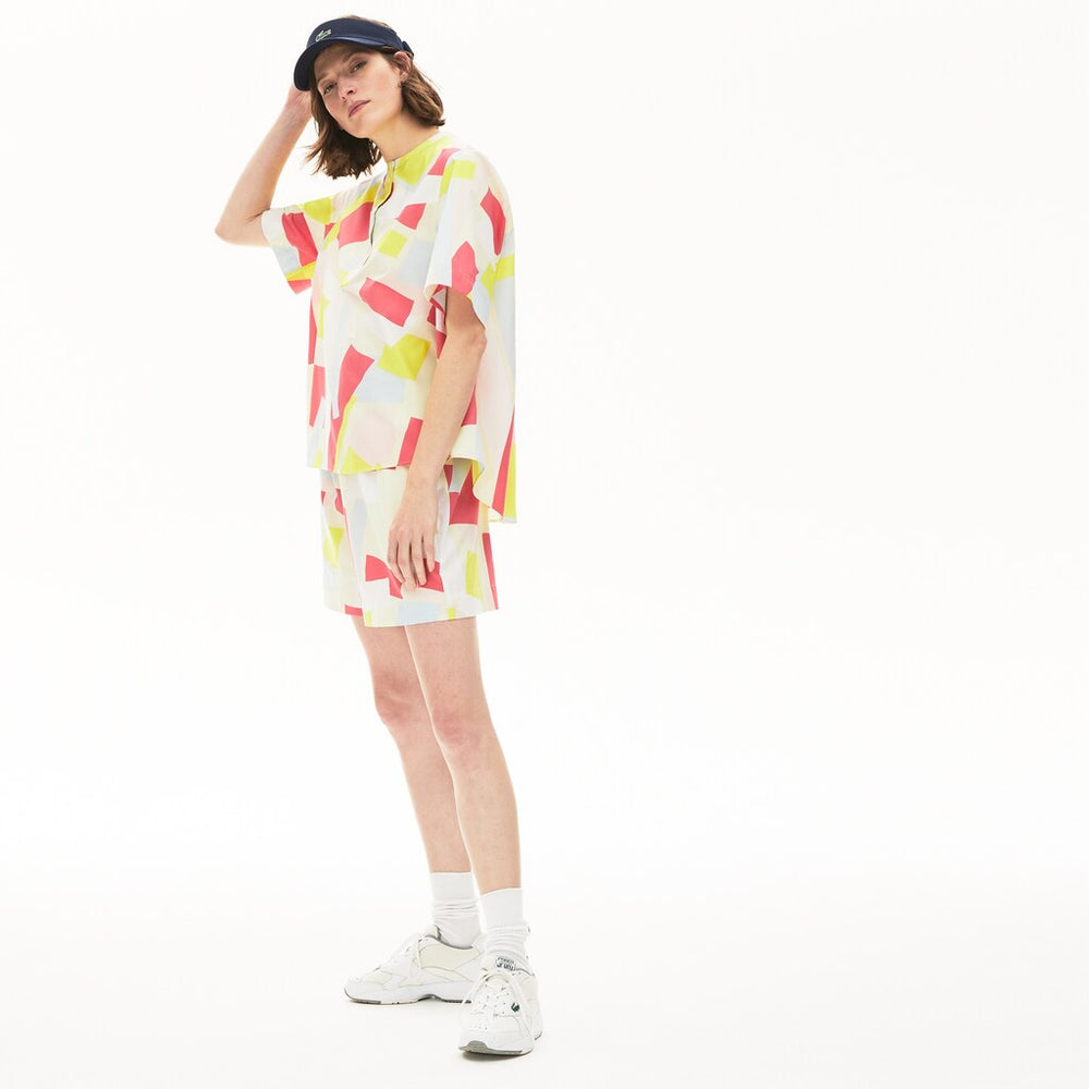 Women's Abstract-Print Cotton Blend Blouse / Lacoste