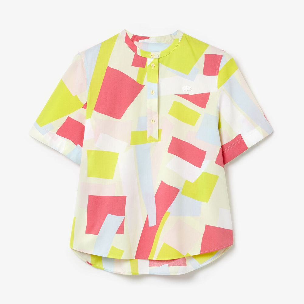 Women's Abstract-Print Cotton Blend Blouse / Lacoste