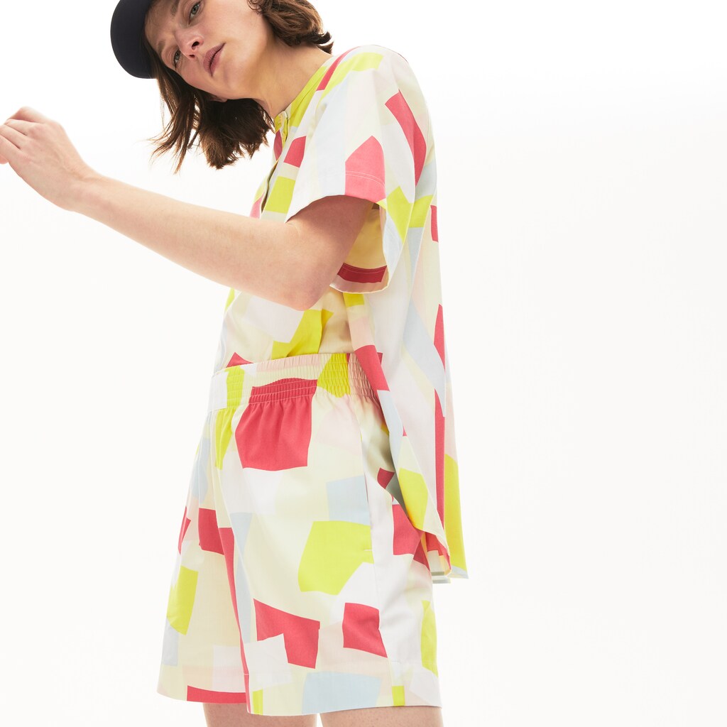 Women's Abstract-Print Cotton Blend Blouse / Lacoste