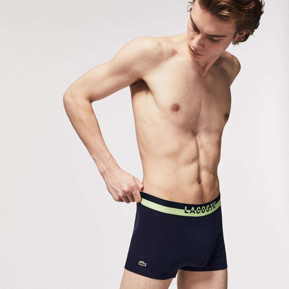 Pack Of 3 Casual Plain-Colored Boxers / Lacoste