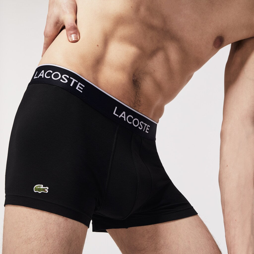Pack Of 3 Casual Black Boxer Briefs / Lacoste