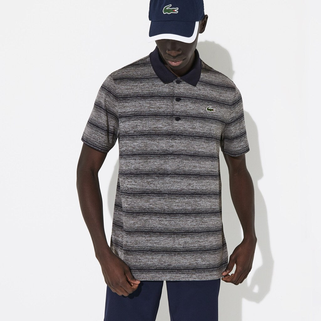 Men's SPORT Striped Breathable Golf Polo Shirt / Lacoste