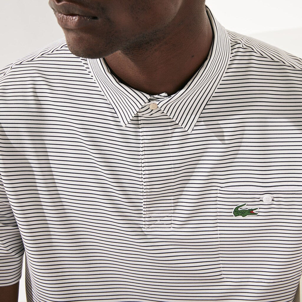 Men's SPORT Breathable Striped Golf Polo Shirt / Lacoste