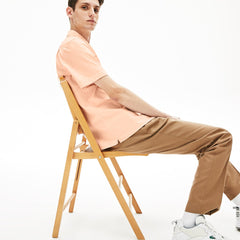 Men's Regular Fit Cotton and Linen Shirt / Lacoste