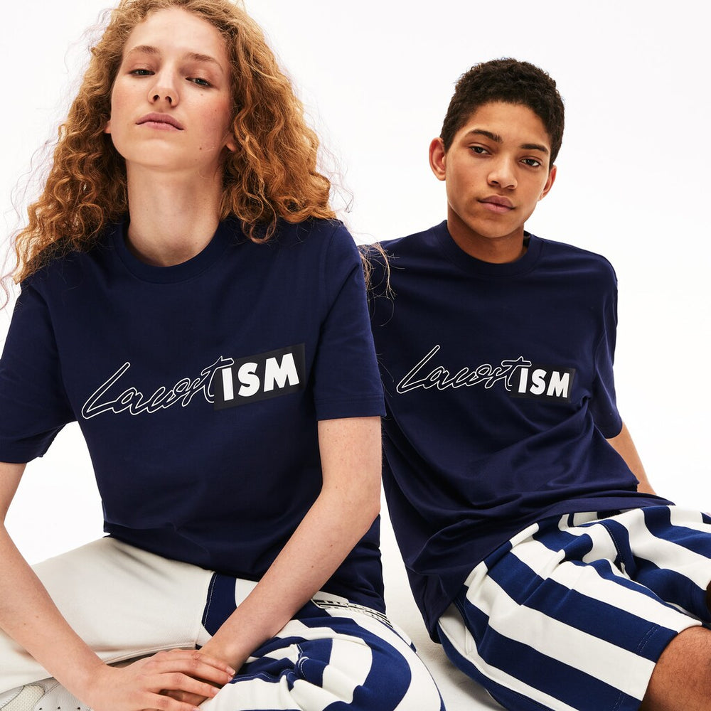 Unisex LIVE Lacostism Print Cotton T-Shirt / Lacoste