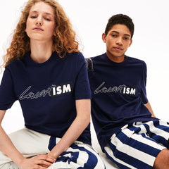 Unisex LIVE Lacostism Print Cotton T-Shirt / Lacoste