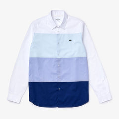 Men's Regular Fit Colorblock Cotton Shirt / Lacoste