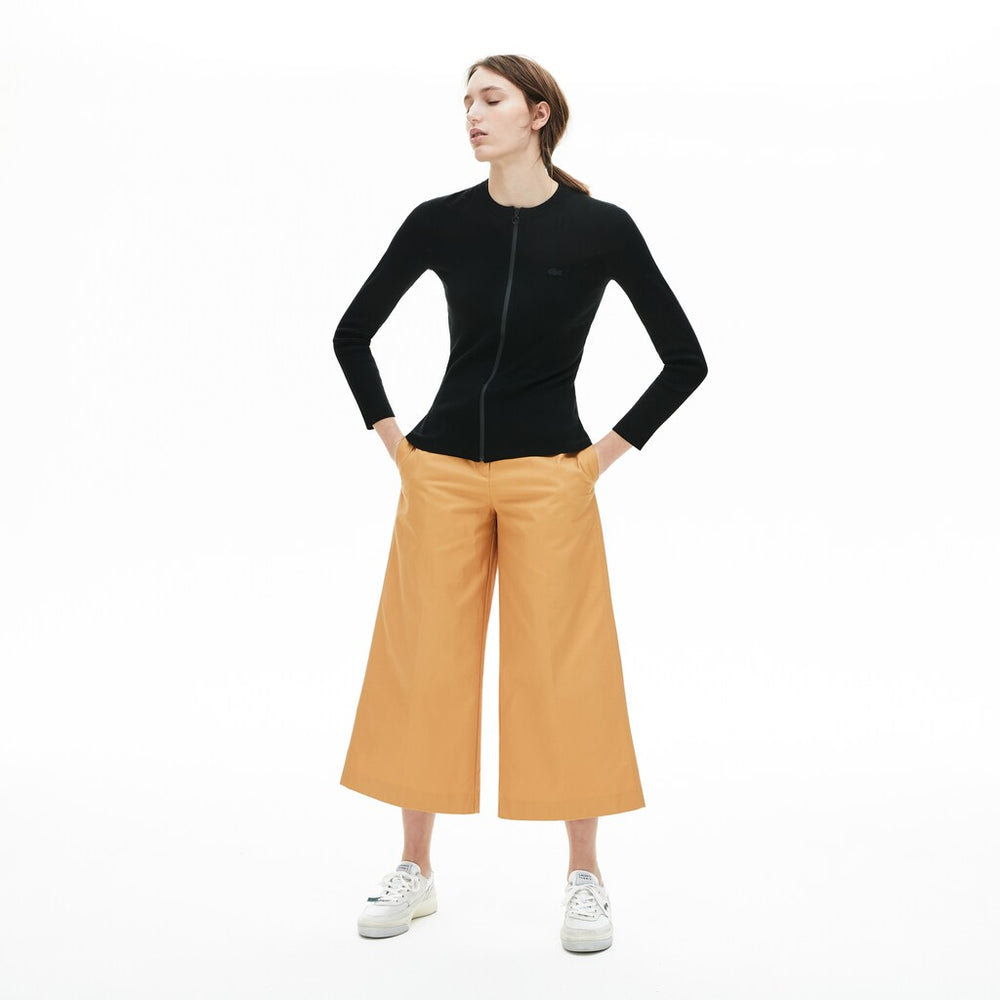 Women's Full Zip Crew Neck Cardigan / Lacoste