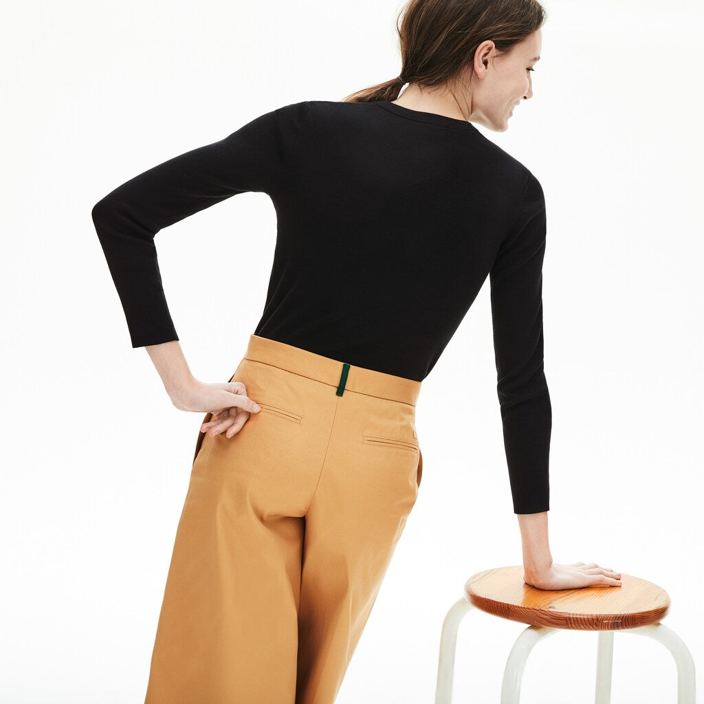 Women's Full Zip Crew Neck Cardigan / Lacoste