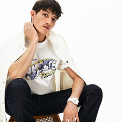 Men's Graphic Print Regular Fit Cotton T-shirt / Lacoste