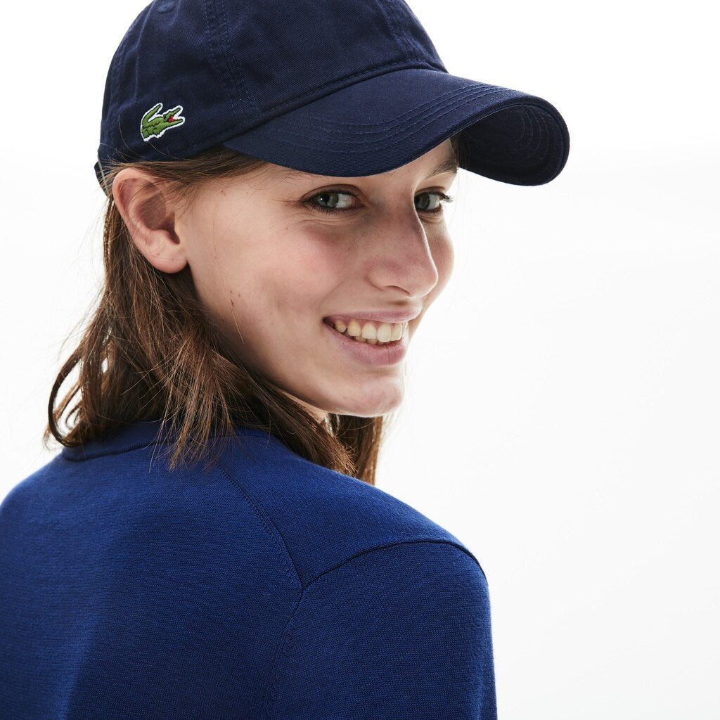 Women's Colorblock Cotton V-neck Sweater / Lacoste