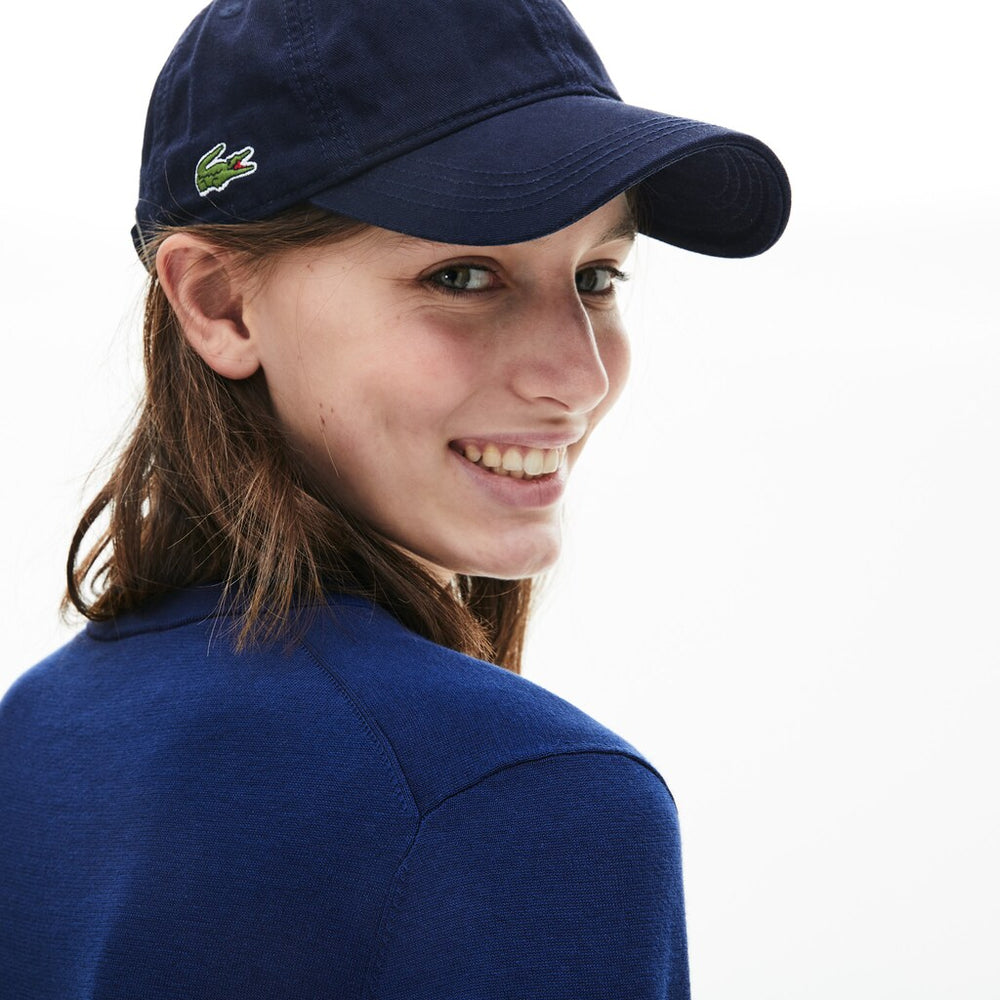 Women's Colorblock Cotton V-neck Sweater / Lacoste