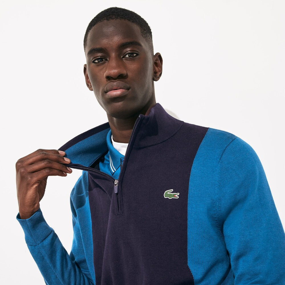 Men's SPORT Breathable Knit Zip Collar Golf Sweater / Lacoste