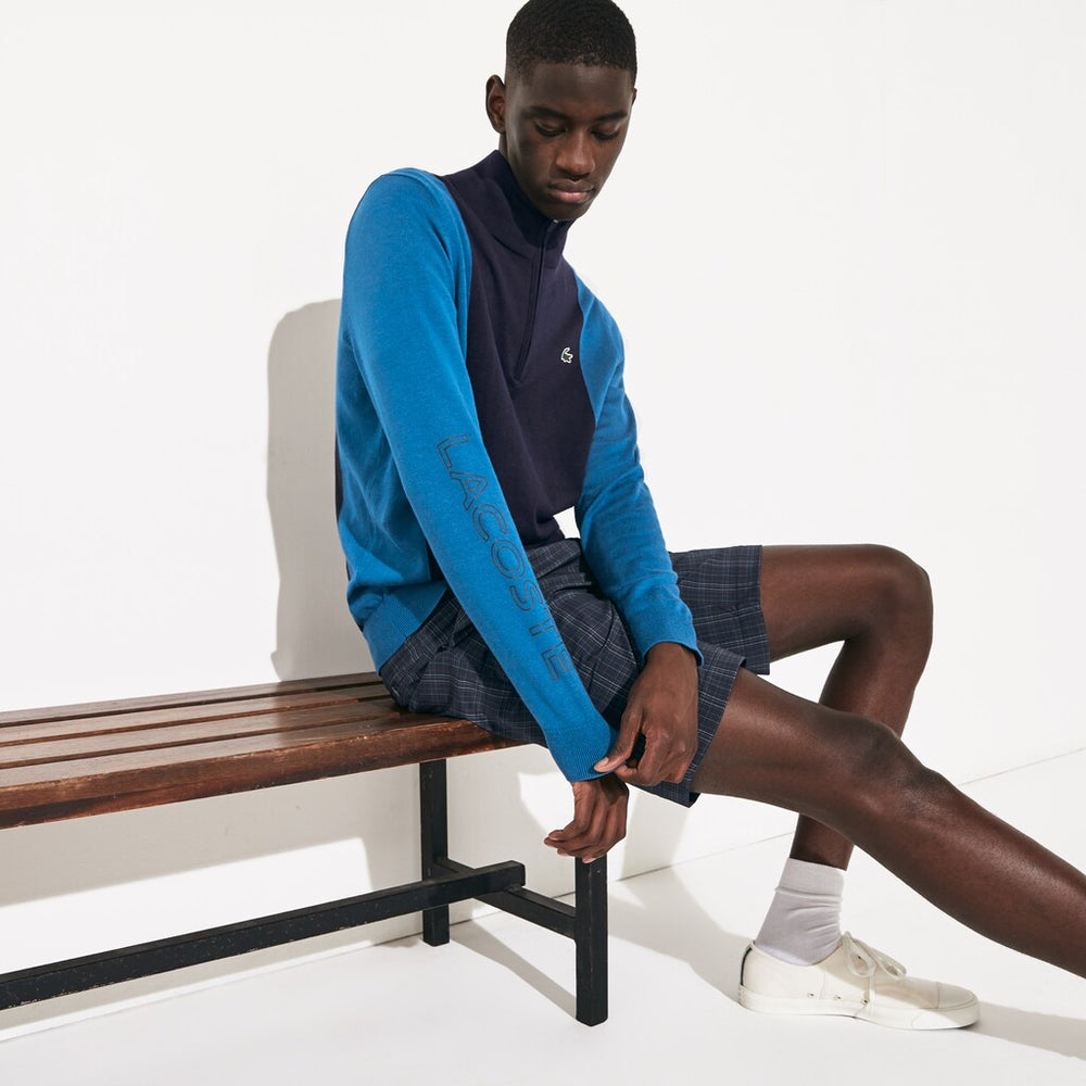Men's SPORT Breathable Knit Zip Collar Golf Sweater / Lacoste