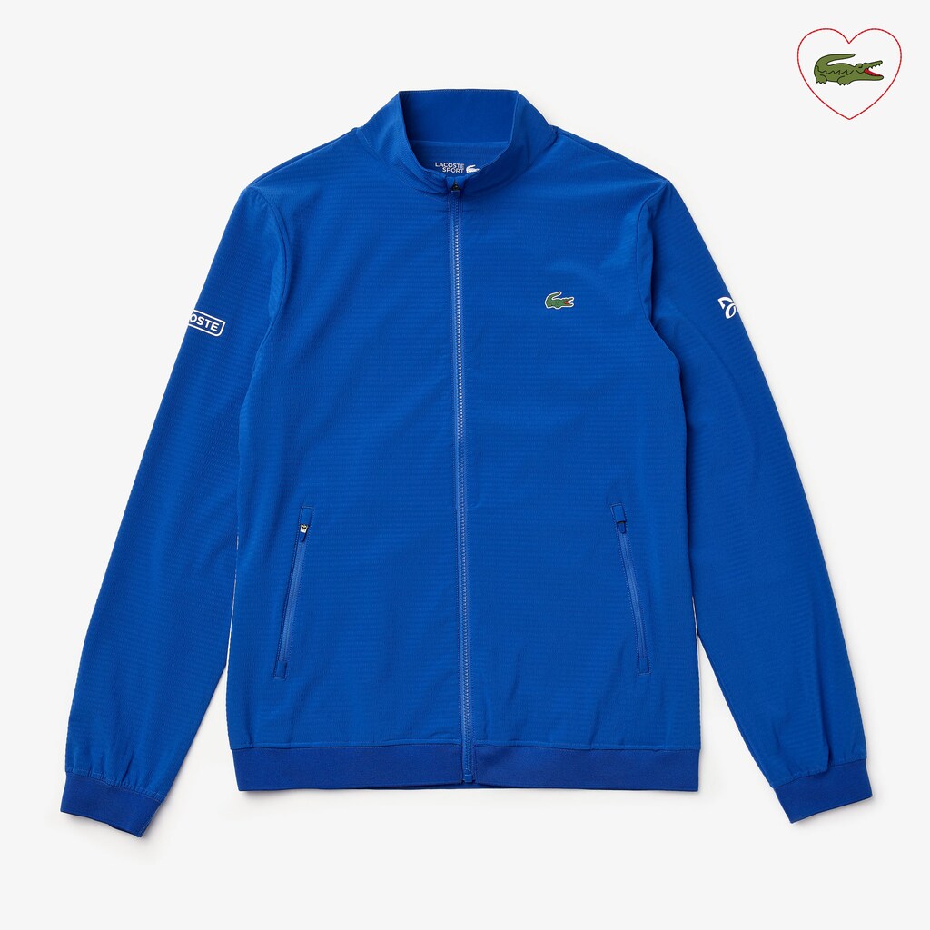 Men's SPORT Novak Djokovic Textured Zip Jacket / Lacoste
