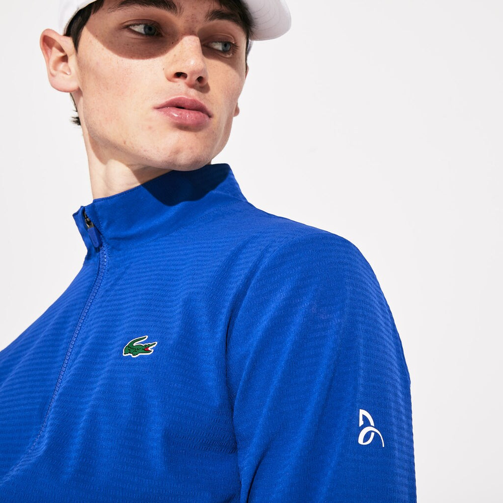 Men's SPORT Novak Djokovic Textured Zip Jacket / Lacoste