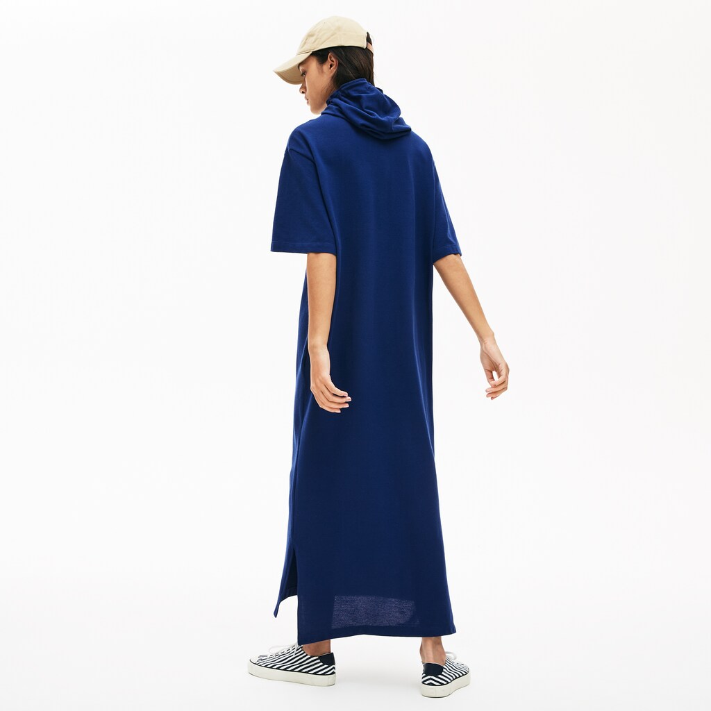Women's Oversized Hooded Organic Cotton Piqué Polo Dress / Lacoste