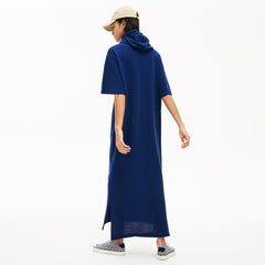 Women's Oversized Hooded Organic Cotton Piqué Polo Dress / Lacoste