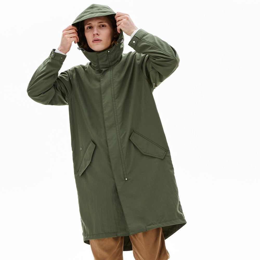 Men's Ultra-Light Hooded Long Parka / Lacoste