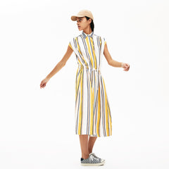 Women's Long Striped Shirtdress / Lacoste