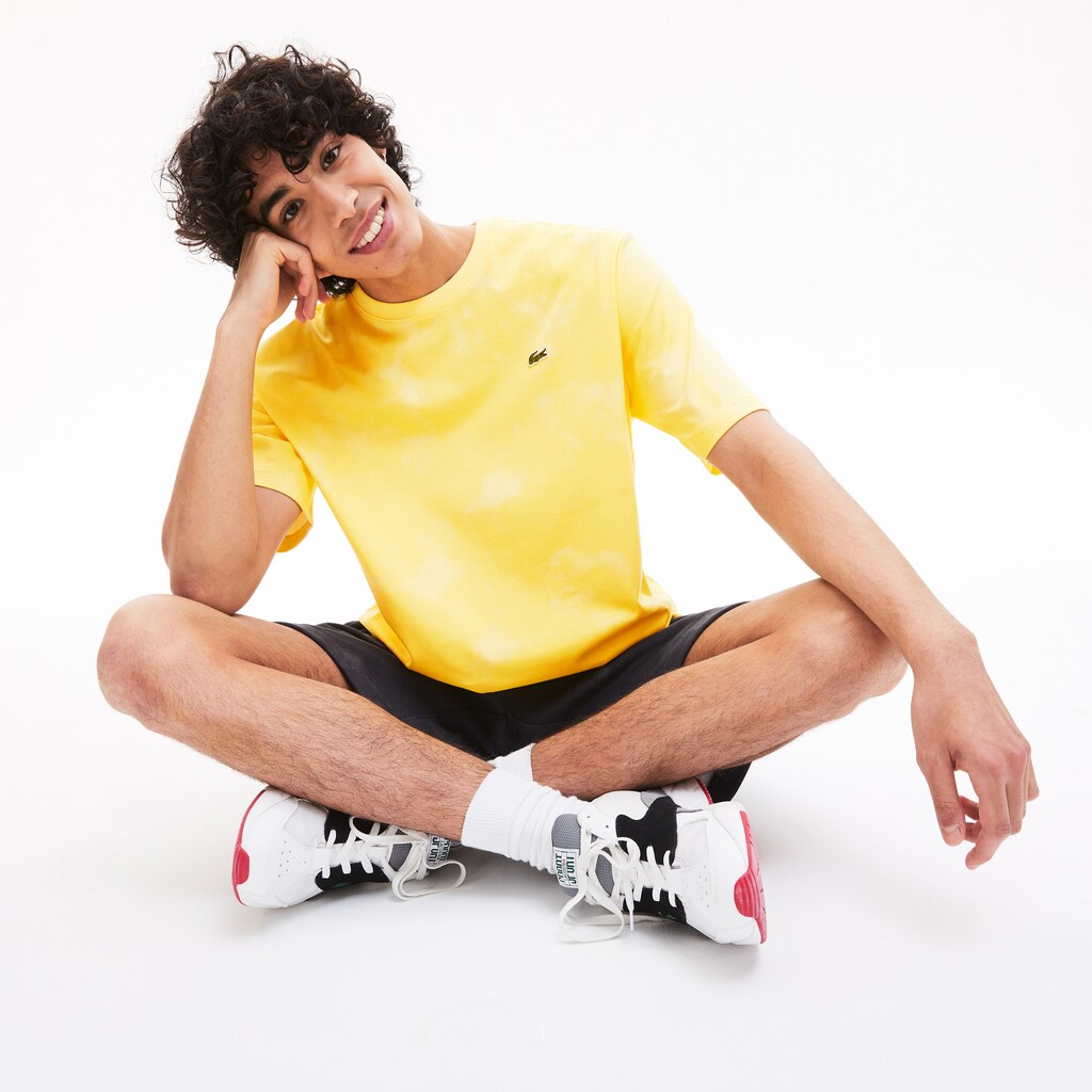 Men's LIVE Loose Fit Tie-Dye Cotton Jersey T-shirt / Lacoste