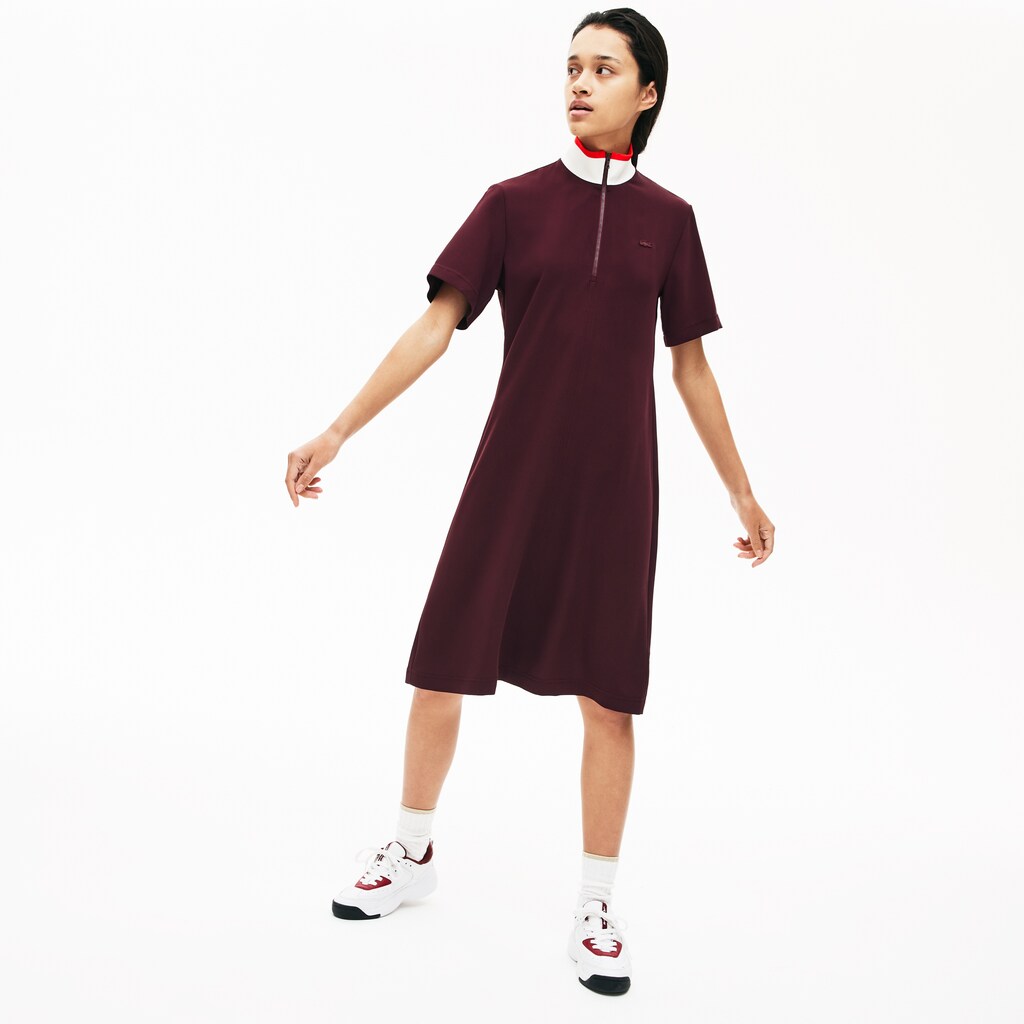 Women's Flared Zip-Up Polo Dress / Lacoste