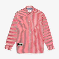 Unisex LIVE Boxy-Fit Striped Cotton Shirt / Lacoste