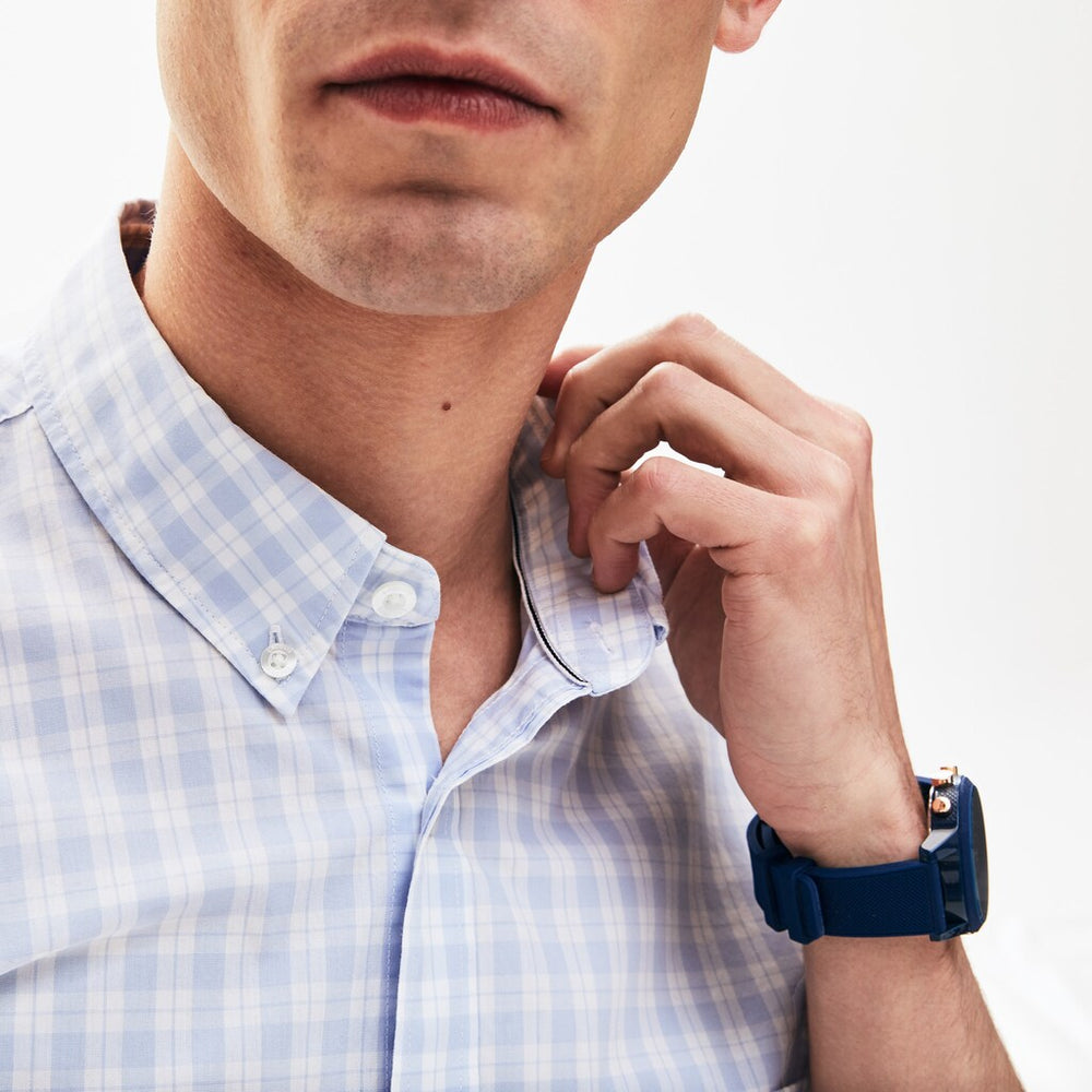 Men's Slim Fit Short-Sleeve Wool Shirt / Lacoste