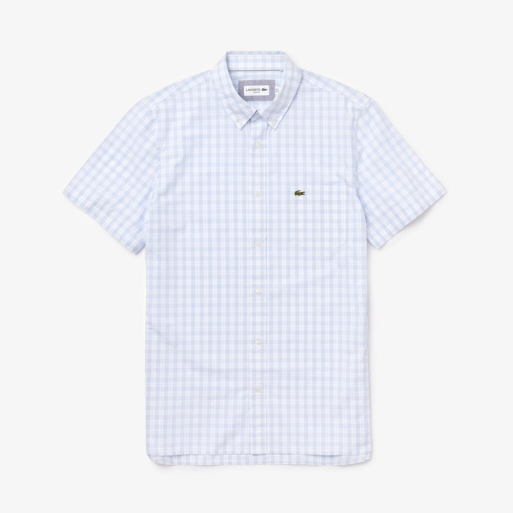 Men's Slim Fit Short-Sleeve Wool Shirt / Lacoste