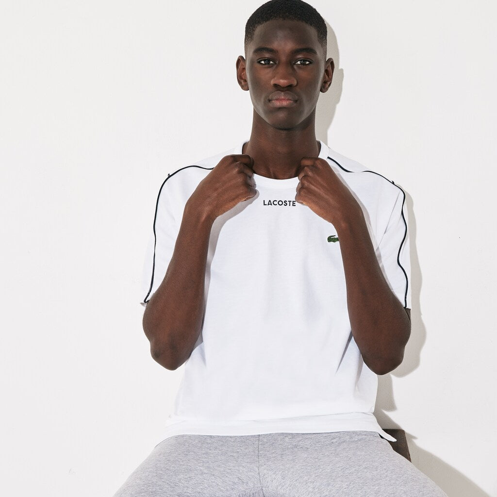 Men's SPORT Piped-Seam Cotton T-Shirt / Lacoste