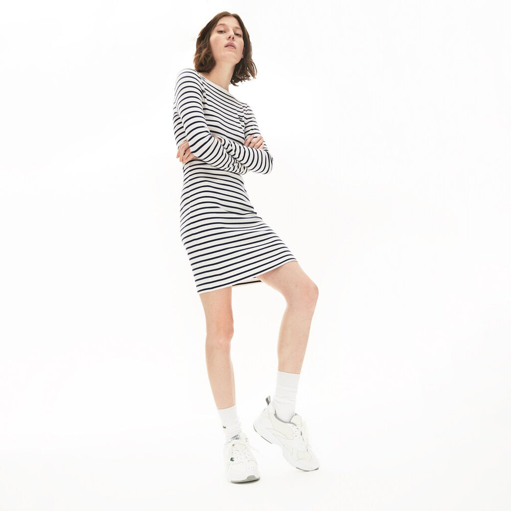 Women's Nautical Ribbed Cotton Dress / Lacoste