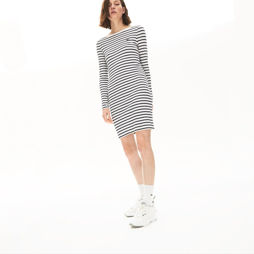 Women's Nautical Ribbed Cotton Dress / Lacoste