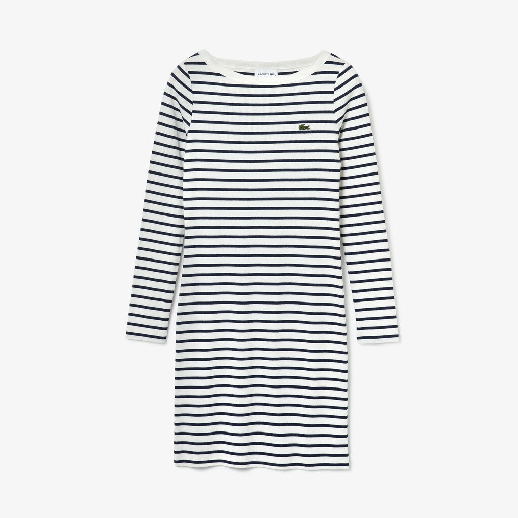 Women's Nautical Ribbed Cotton Dress / Lacoste