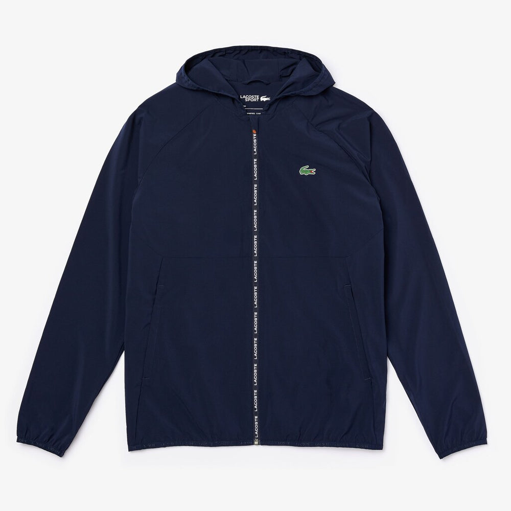 Men's SPORT Water-Resistant Foldable Ultra-Light Zip Golf Jacket / Lacoste