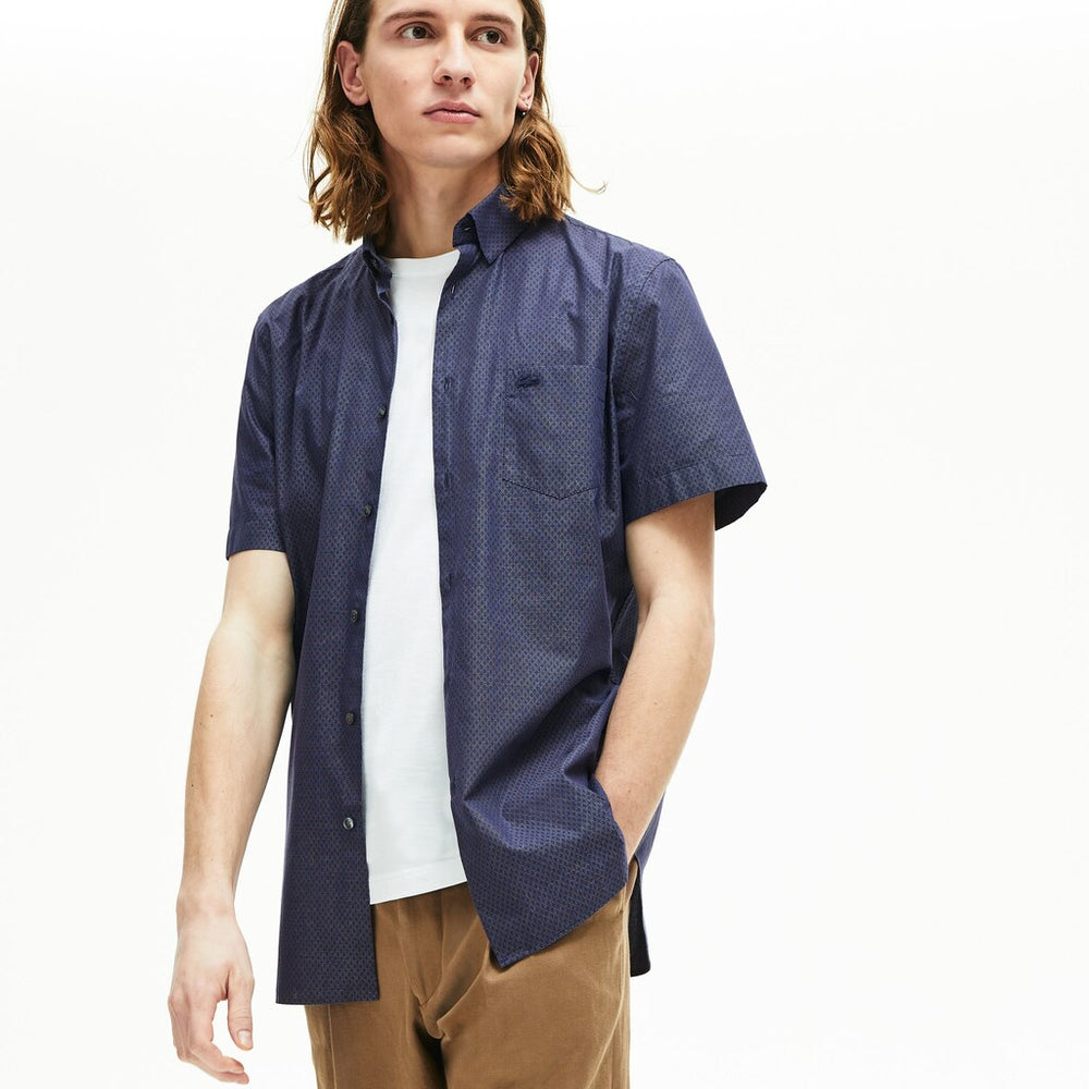 Men's Regular Fit Texturized Cotton Shirt / Lacoste