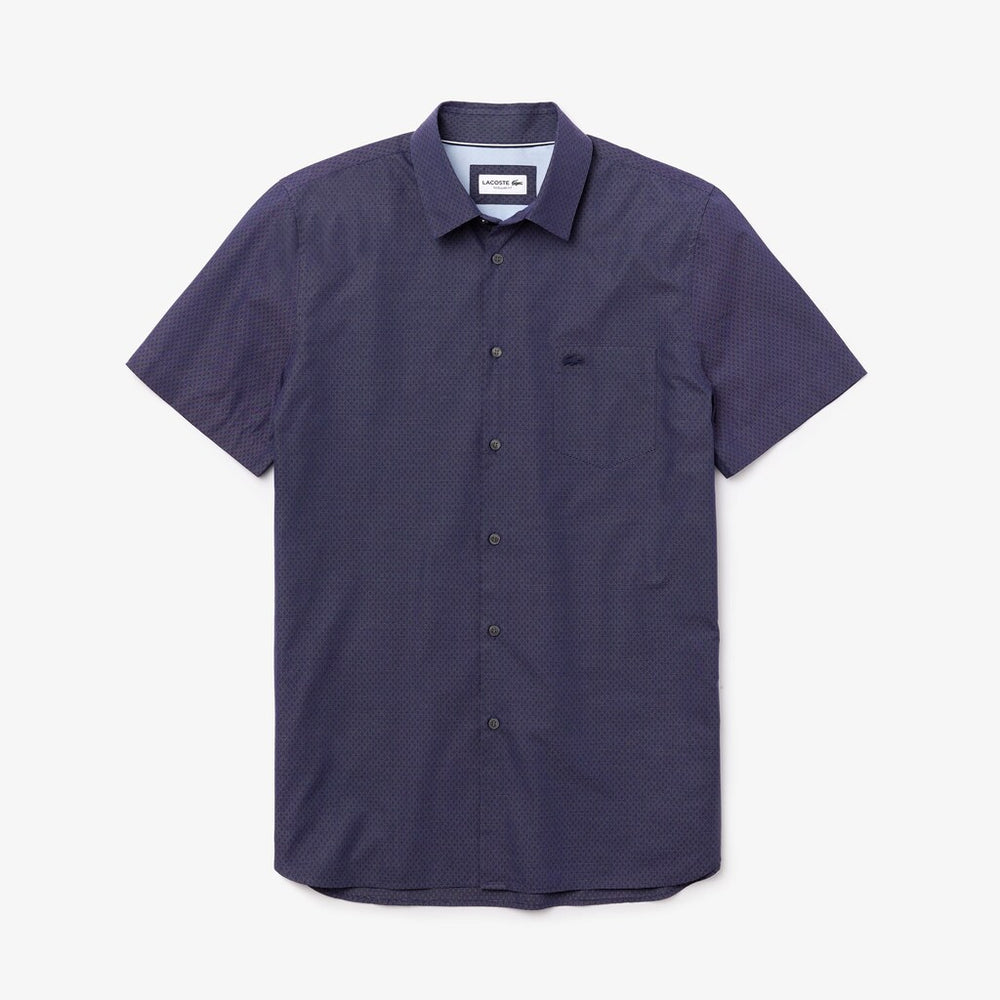 Men's Regular Fit Texturized Cotton Shirt / Lacoste