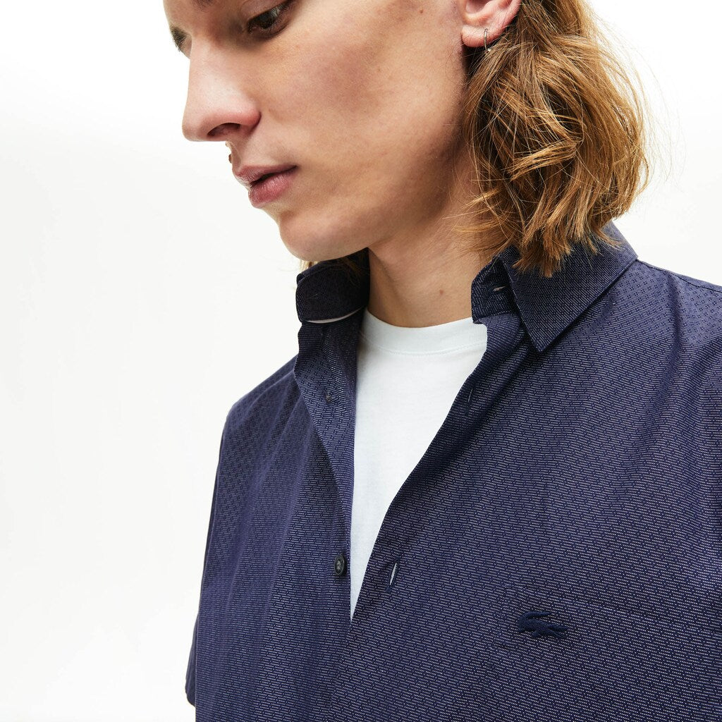 Men's Regular Fit Texturized Cotton Shirt / Lacoste