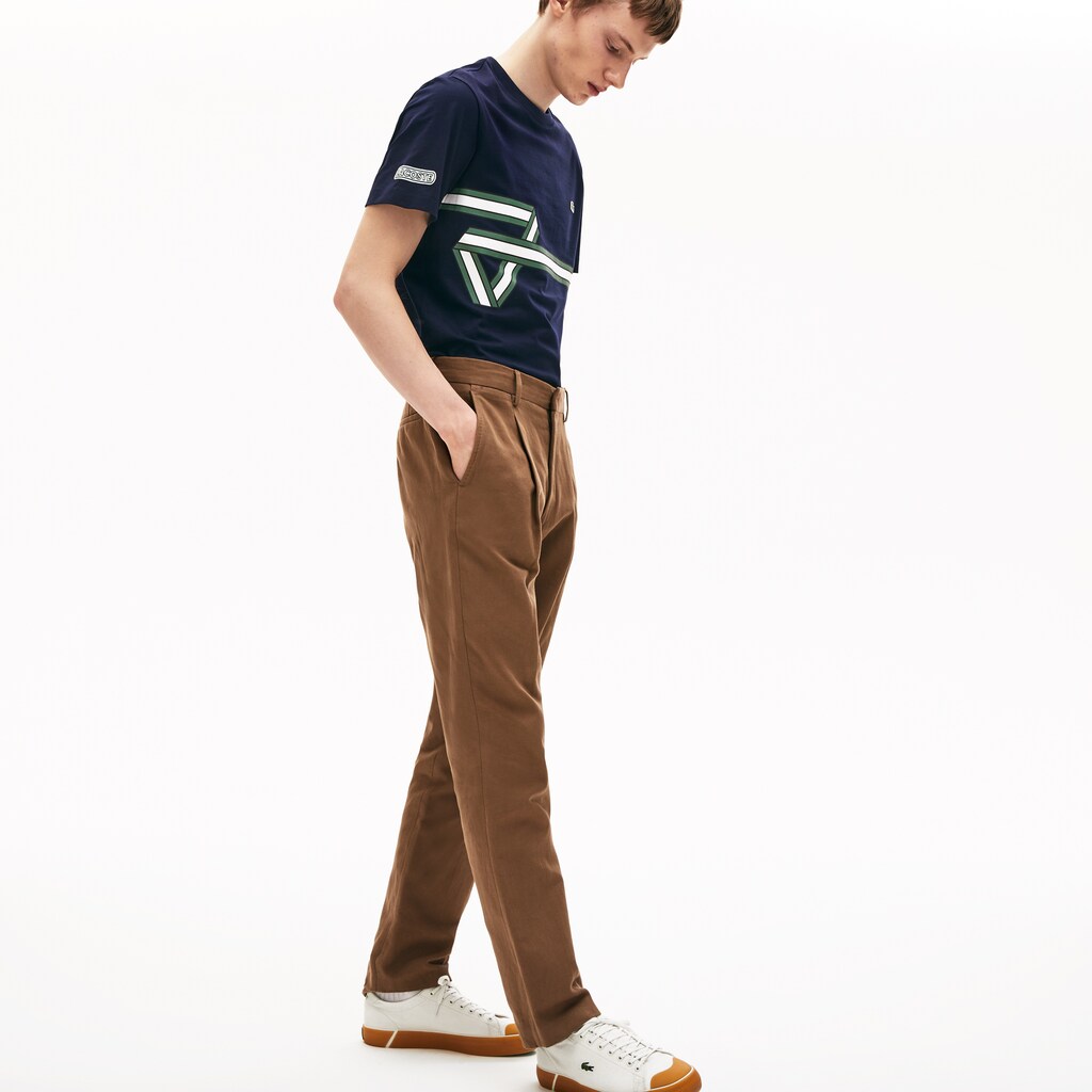 Men's Heritage Ribbon Regular Fit Cotton T-shirt / Lacoste