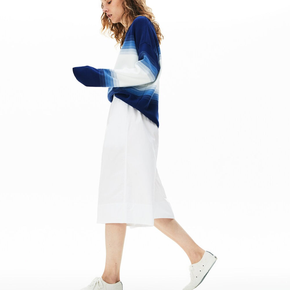 Women's Light Cotton Poplin Culottes / Lacoste