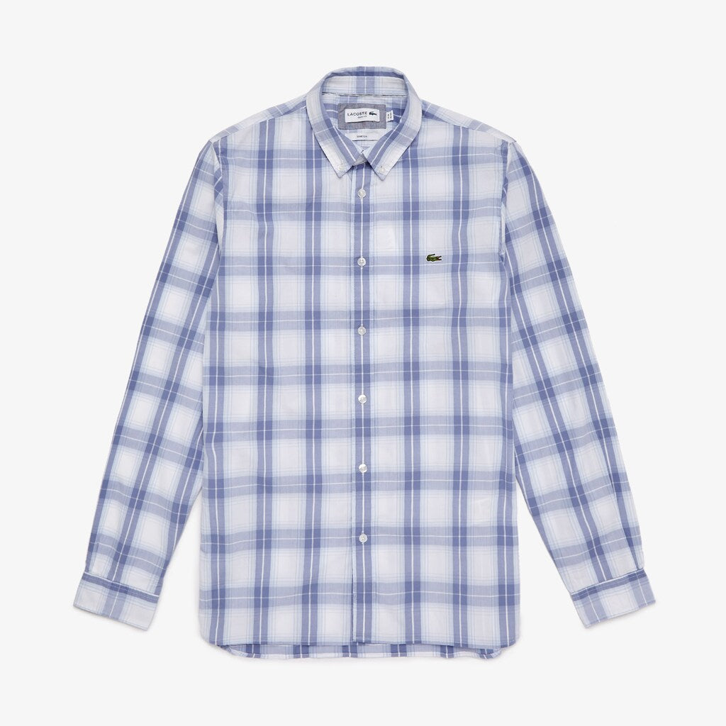 Men's Slim Fit Long-Sleeve Wool Stretch Shirt / Lacoste