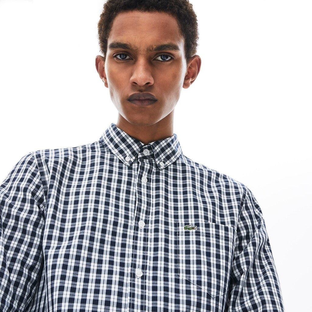 Men's Slim Fit Long-Sleeve Wool Shirt / Lacoste