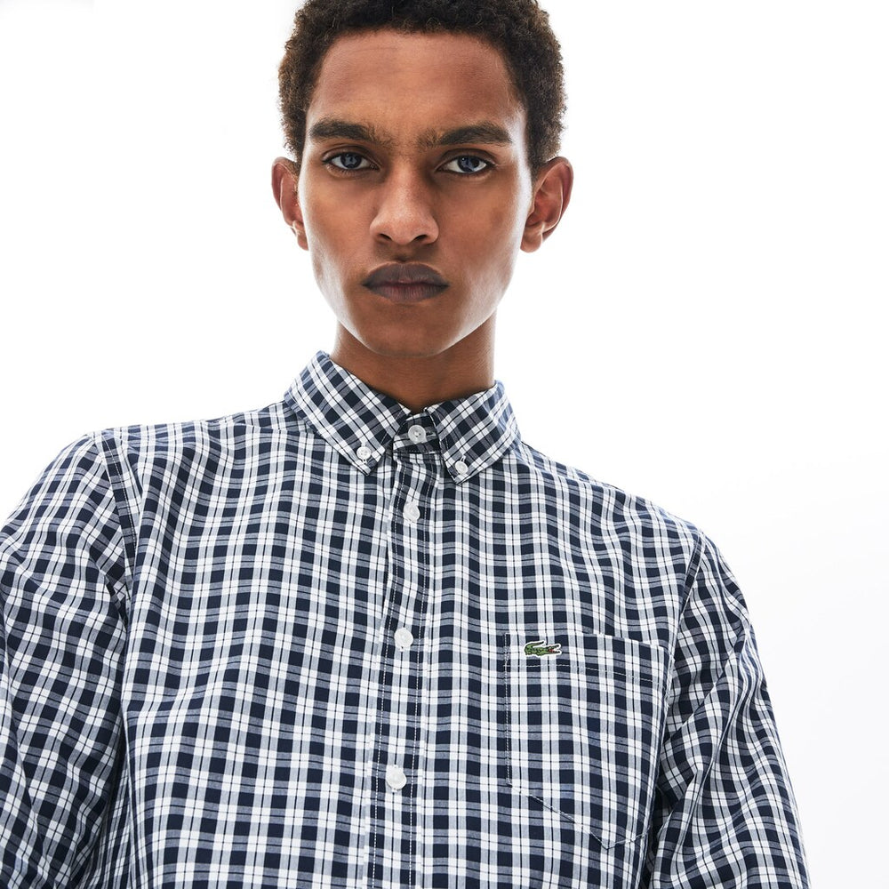 Men's Slim Fit Long-Sleeve Wool Shirt / Lacoste