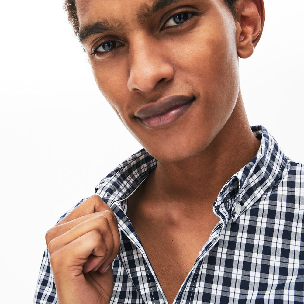 Men's Slim Fit Long-Sleeve Wool Shirt / Lacoste