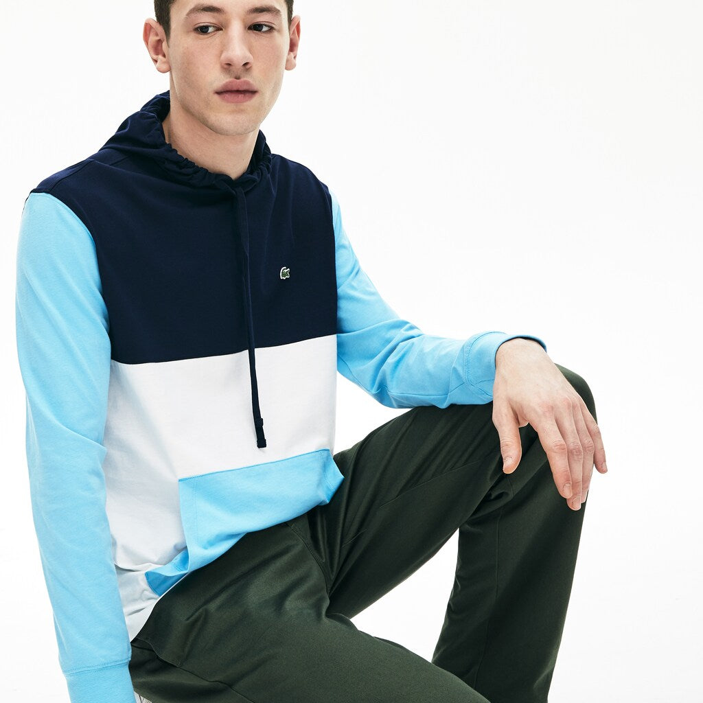 Men's Relaxed Fit Colorblock Hooded T-shirt / Lacoste