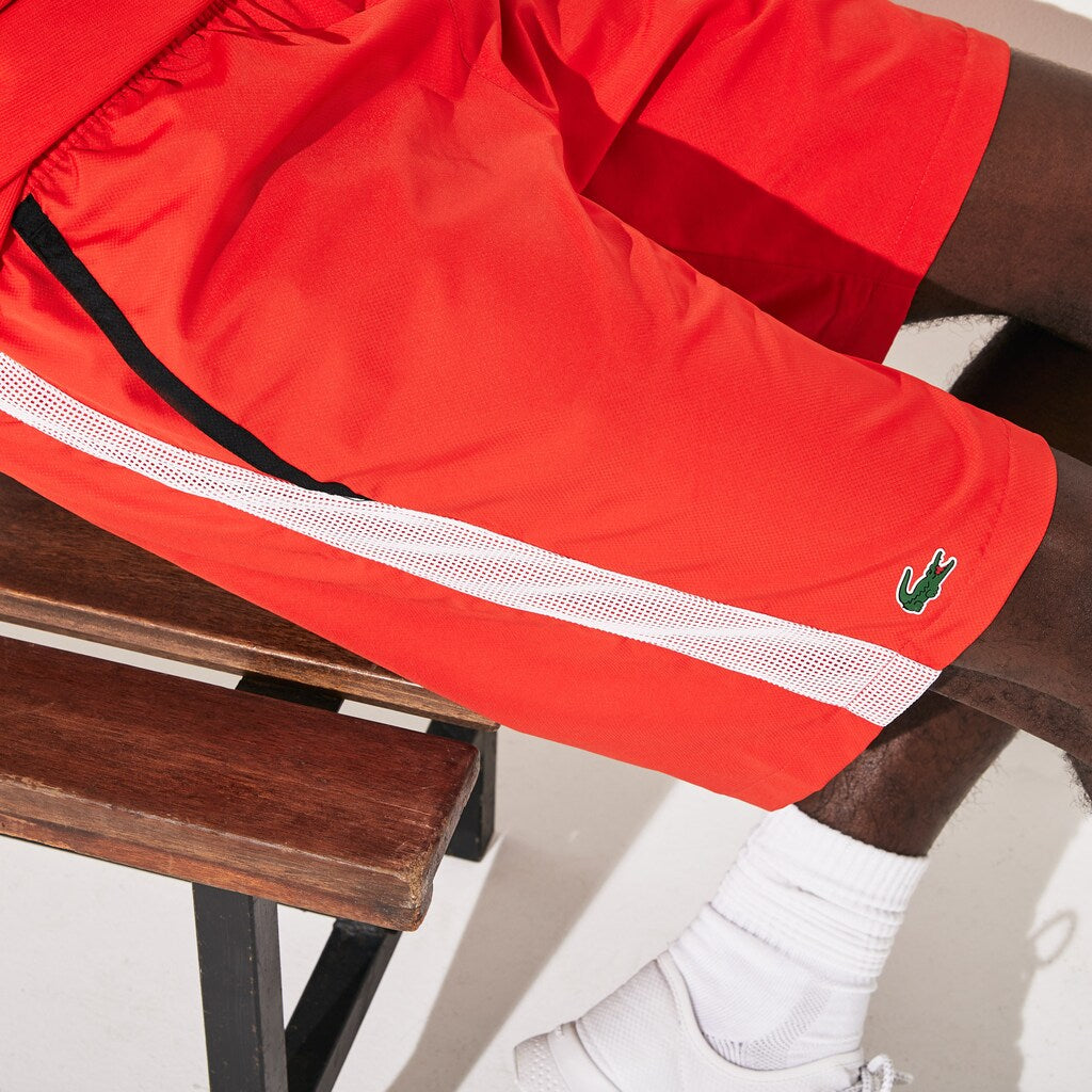 Men's SPORT Contrast Bands Lightweight Tennis Shorts / Lacoste