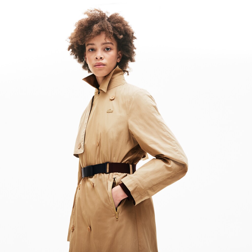 Women's Contrast Belt Trench Coat / Lacoste