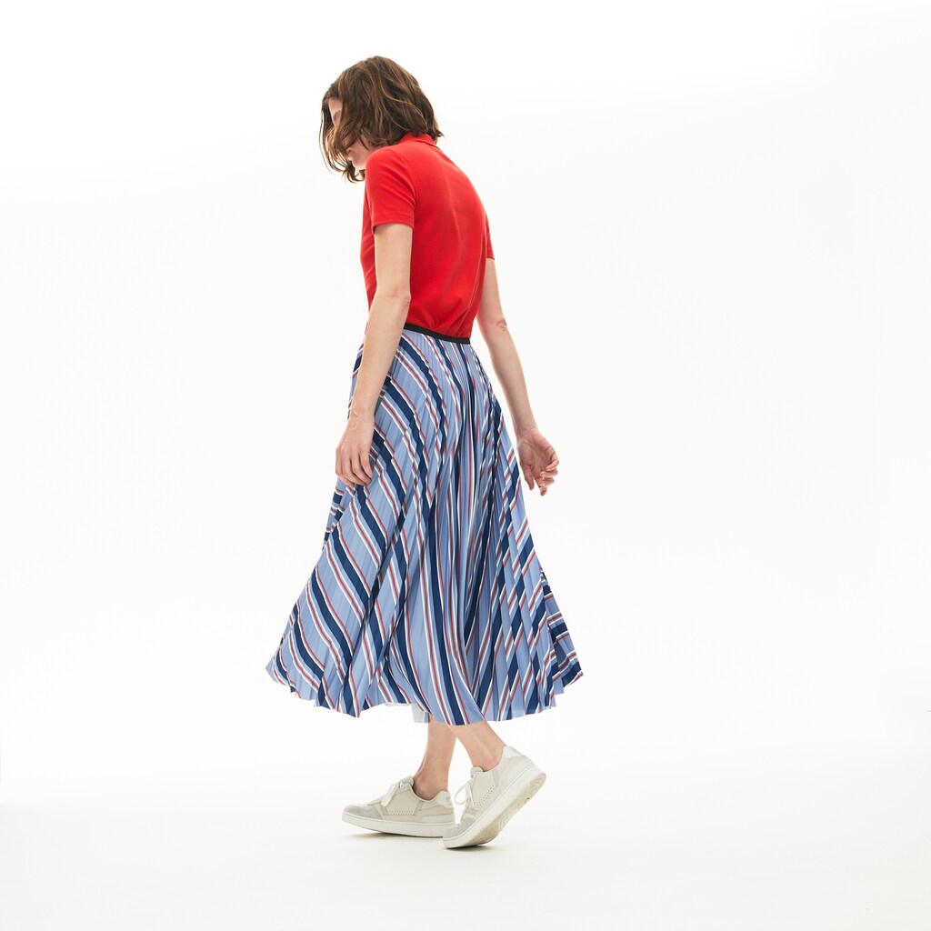 Women's MultiColor Striped Pleated Skirt / Lacoste