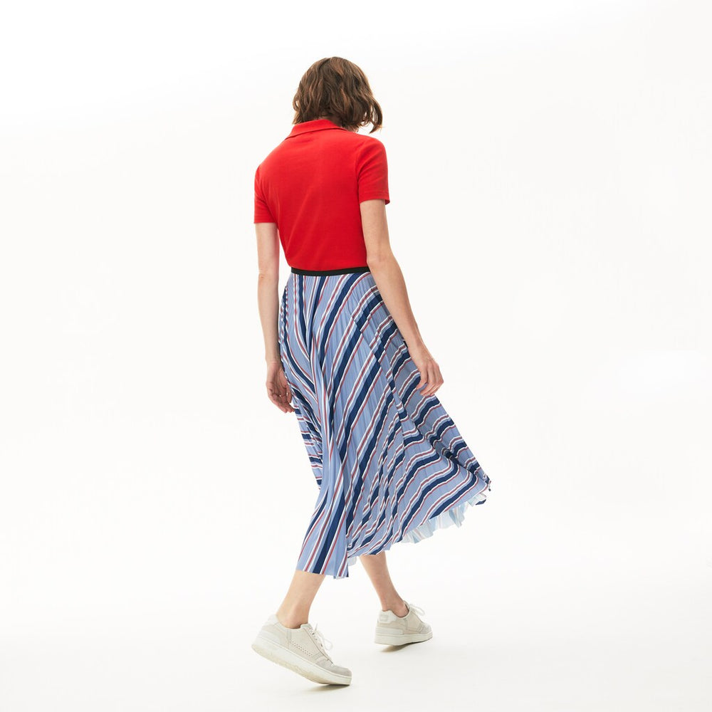 Women's MultiColor Striped Pleated Skirt / Lacoste