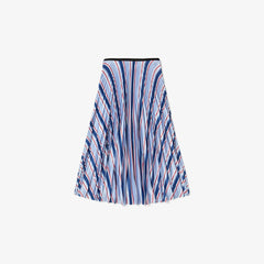 Women's MultiColor Striped Pleated Skirt / Lacoste